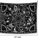 12 Constellation Black & White Tapestry
