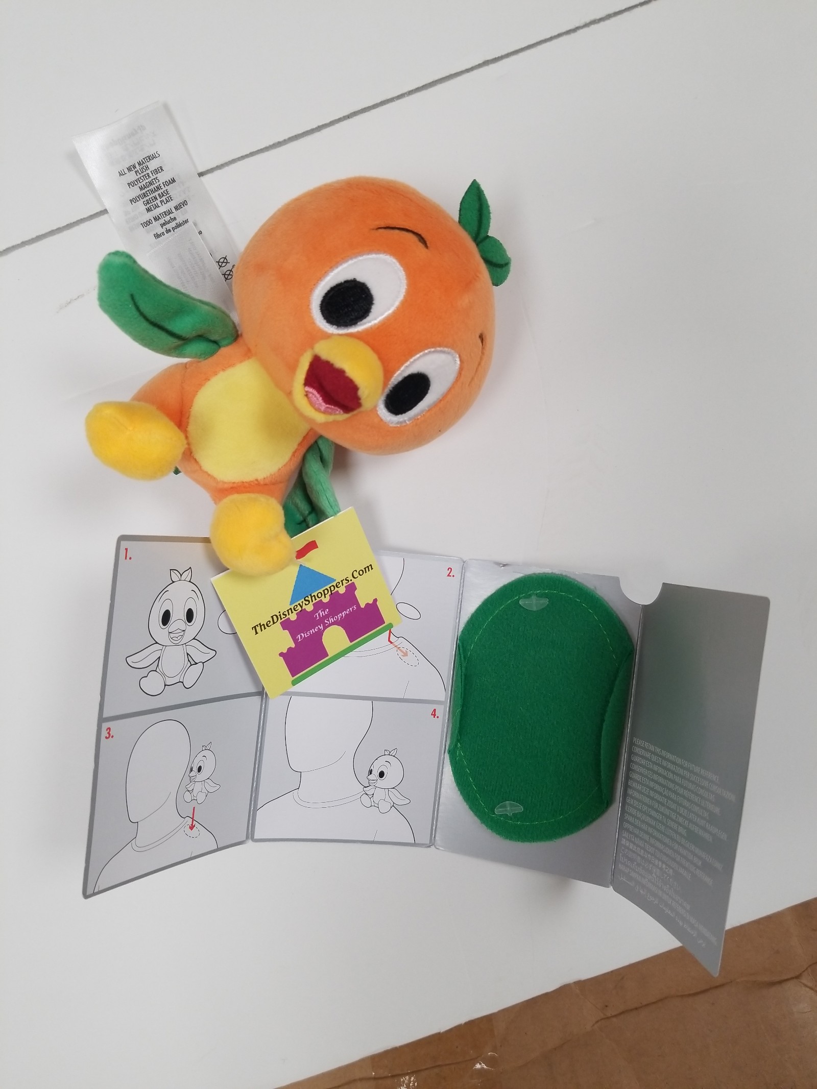 Disney orange bird plush magnetic shoulder pal new with tags 400931865820