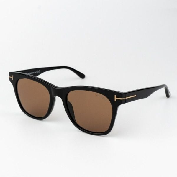 Tom Ford Men Sunglasses Shiny Black Brown Square BROOKLYN FT0833/S 01E