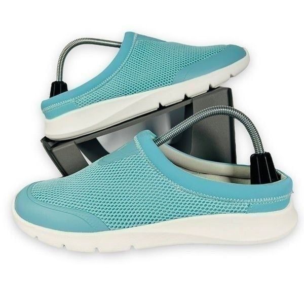 Spenco Bliss Slide Clogs Aqua Blue / White Women's 11