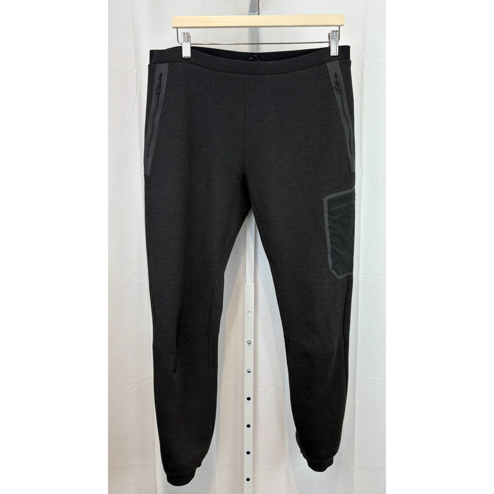 J LINDEBERG Mens Tech Sweat Athletic Pants Pull On Joggers Charcoal Gray Size L