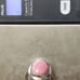 10k white gold rhodonite ring size 5 1/4. It measures between 5.5 and 5.25 on my