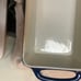 Enameled baking dish or bread pan.