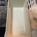 Enameled baking dish or bread pan.