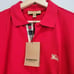Burberry London England Men Short Sleeve Red Shirt X-Large Polo Embroidered LOGO