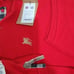 Burberry London England Men Short Sleeve Red Shirt X-Large Polo Embroidered LOGO