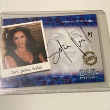 CSI MIAMI SHOW SOFIA MILOS AUTHENTIC SIGNED CARD STRICTLY INK SERIES 1 RARE HTF!