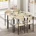 5 Piece Dining Table Set 4 Chairs Home Kitchen Breakfast Wood Top Dinette Table