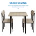 5 Piece Dining Table Set 4 Chairs Home Kitchen Breakfast Wood Top Dinette Table
