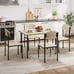 5 Piece Dining Table Set 4 Chairs Home Kitchen Breakfast Wood Top Dinette Table