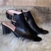 Kate Spade Black Leather Heels Booties Size 8.5