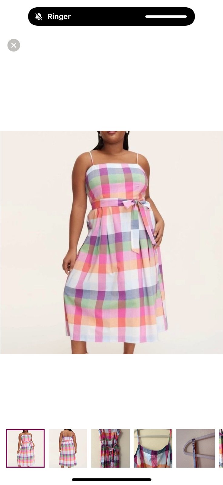 Kate Spade New York x Target women’s plaid tie waist midi dress