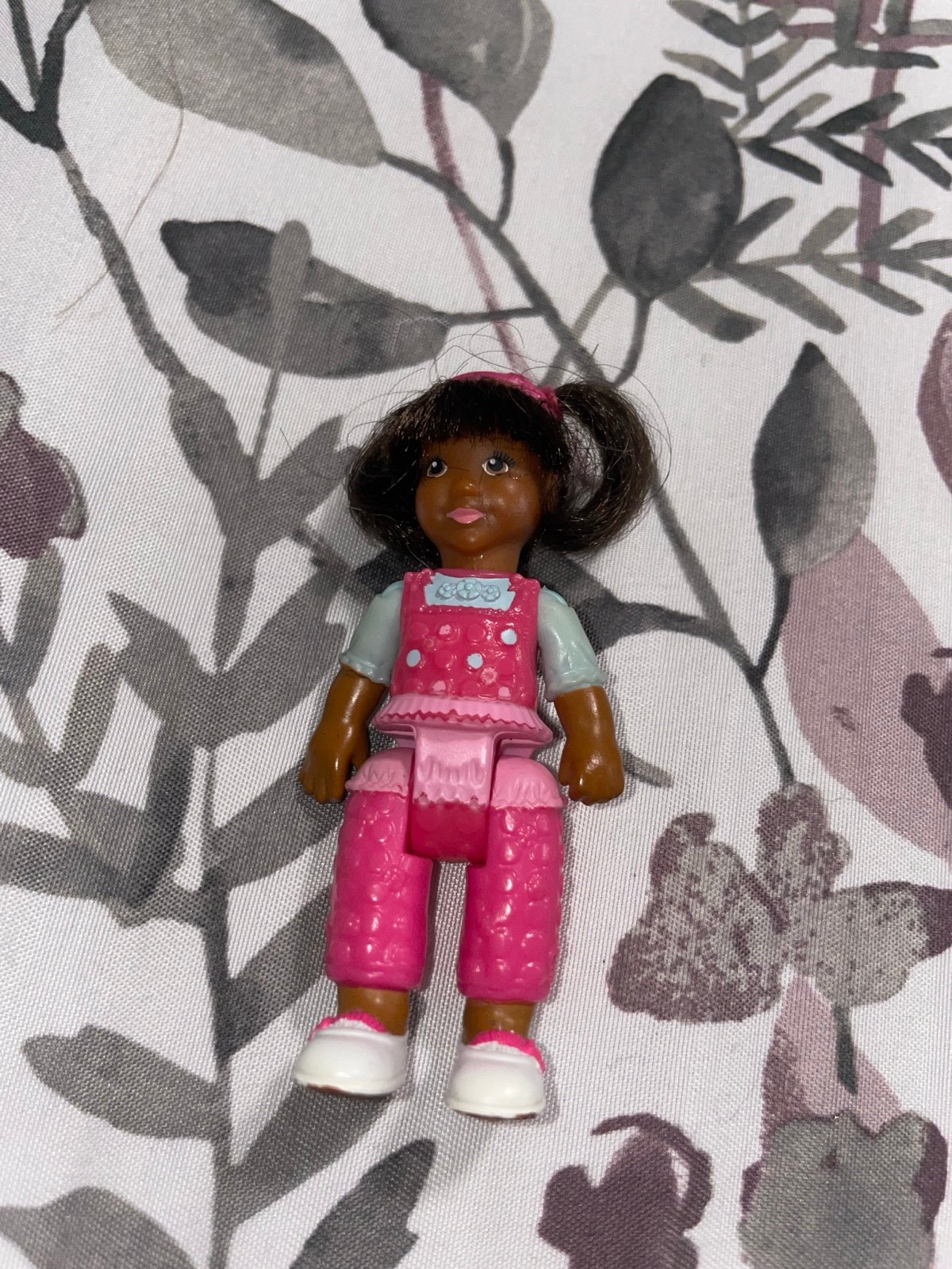 Fisher Price Loving Family Dollhouse TODDLER GIRL African American Pigtails Pink