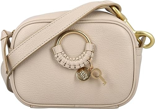 See by Chloe Women's Cement Beige Leather Hana Camera Handbag