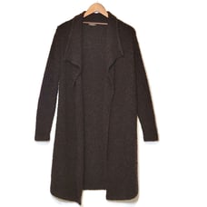 J. McLaughlin Alpaca Wool Blend Boucle Brown Duster Cardigan Sweater Size XS