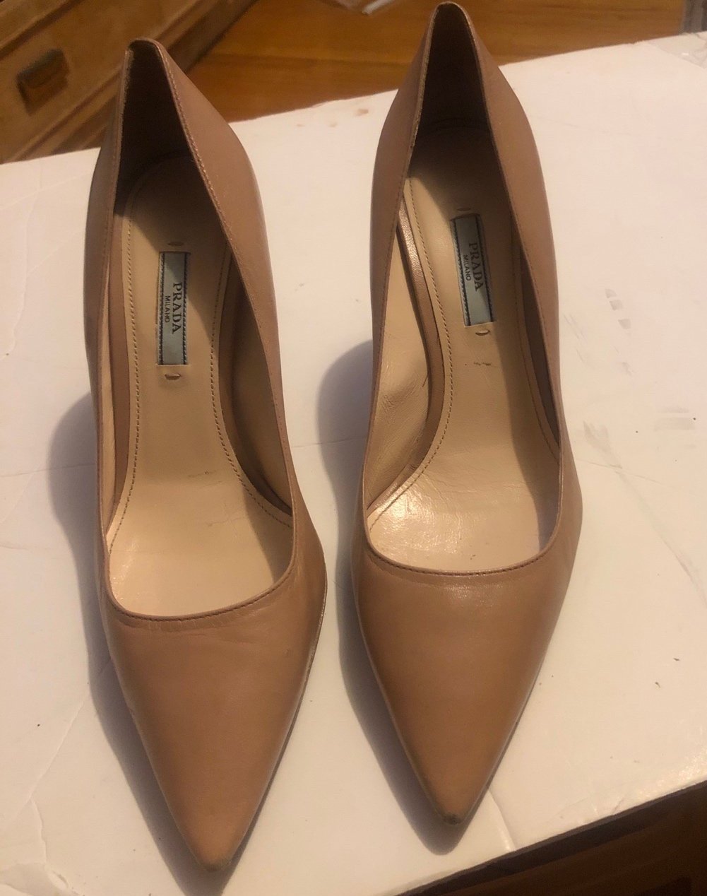 Prada kitten heel pumps
