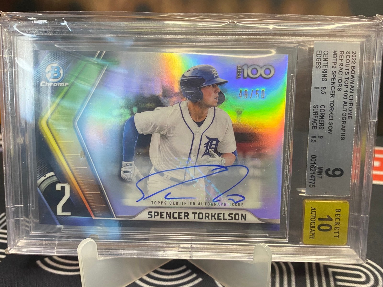 Spencer Torkelson rookie auto /50 Beckett 9