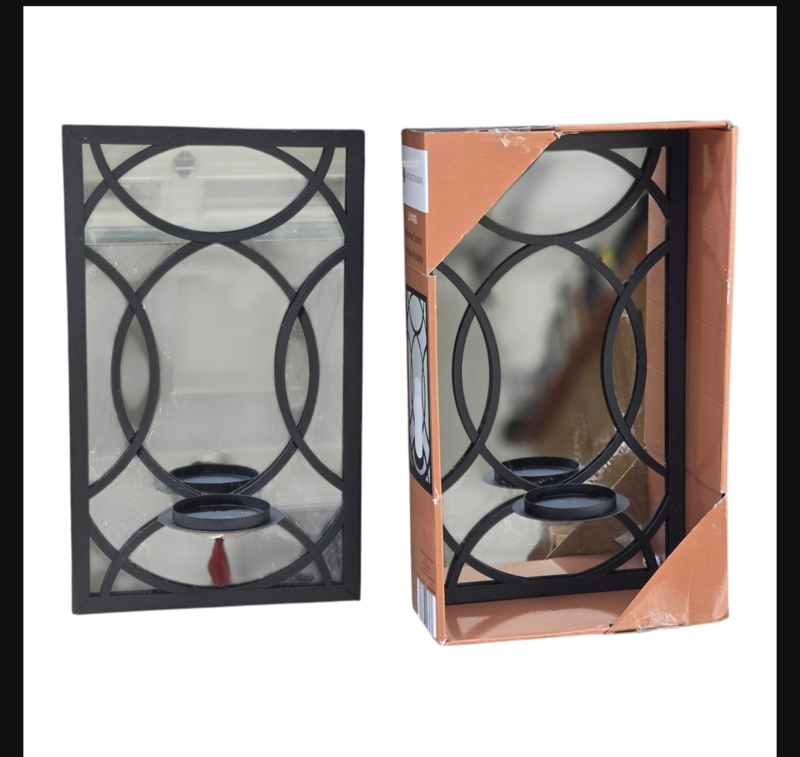 Pair of Mirrored Wall Sconces