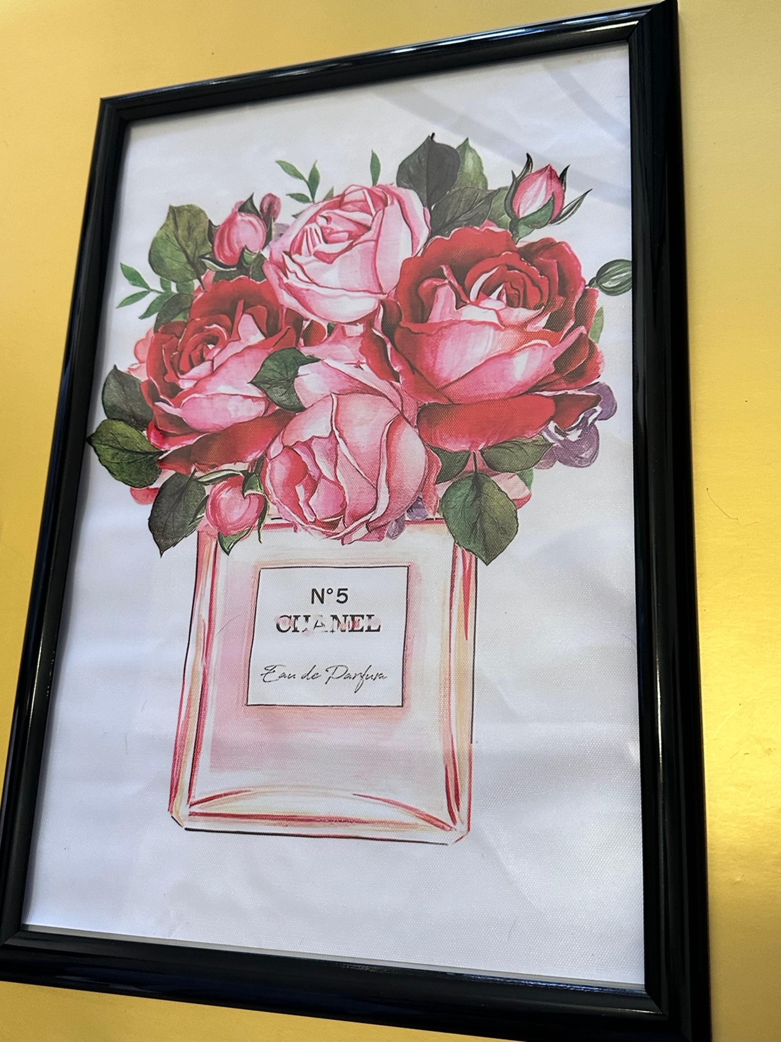 Chanel roses Canva art