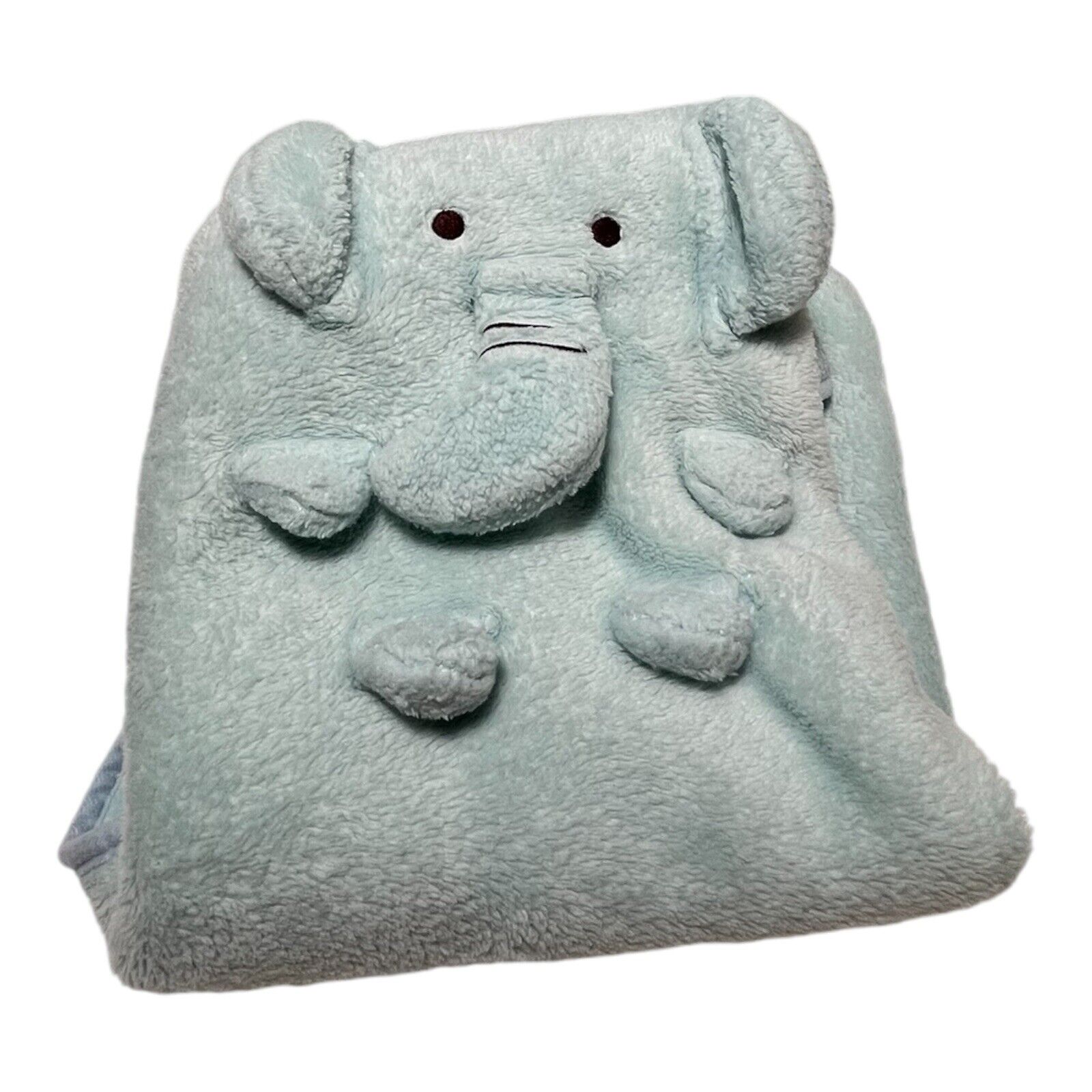 One And Only Creations Blue Elephant Baby Blanket Plush