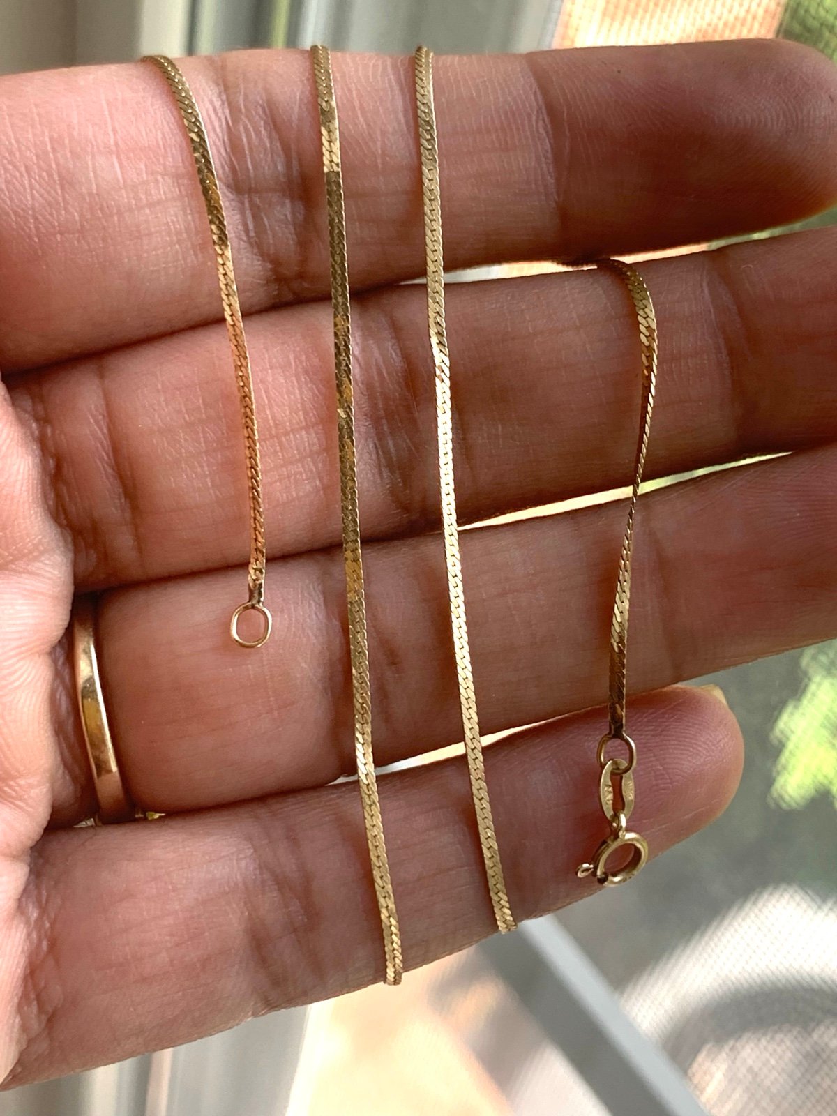 14k Gold Herringbone Chain - 2mm -16 
