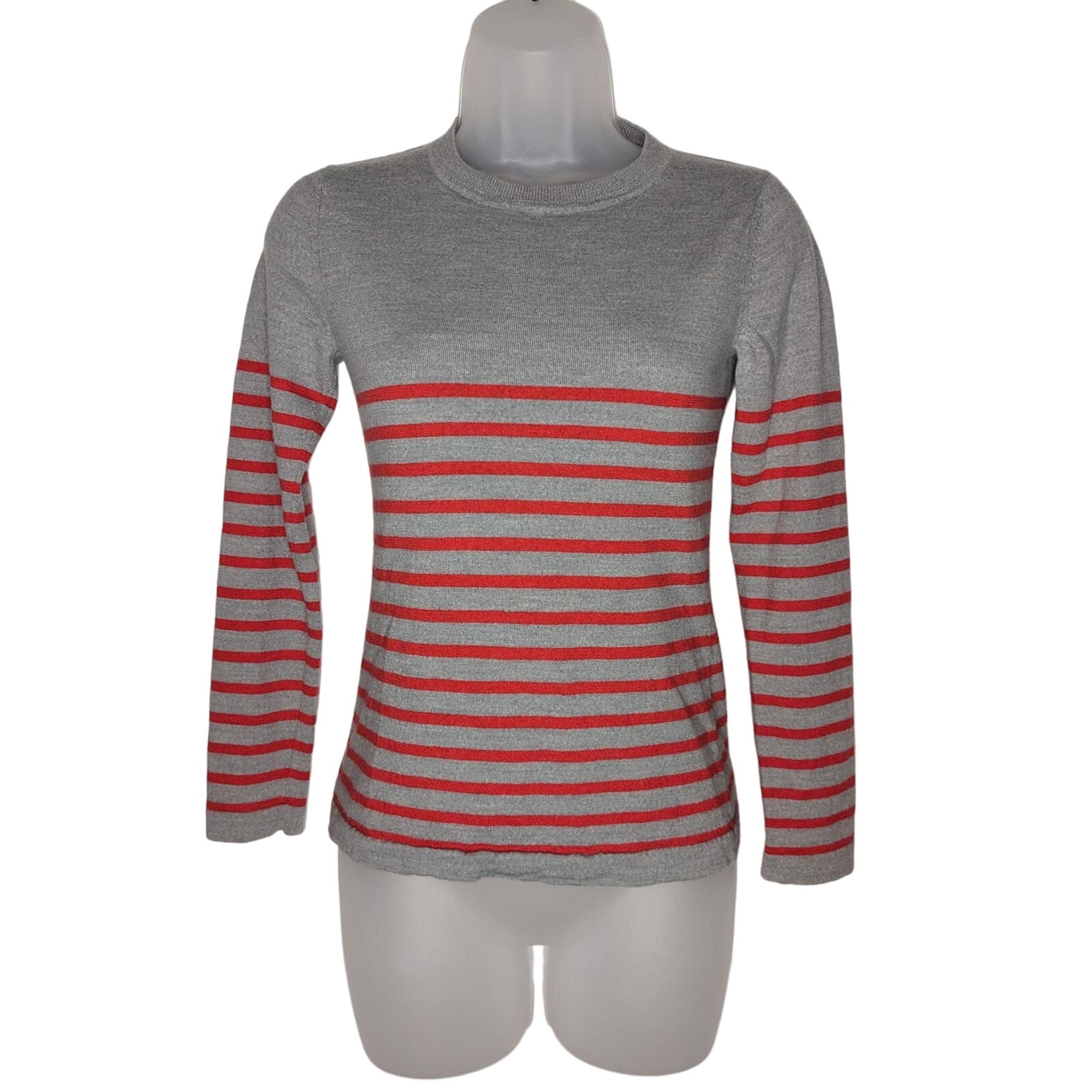Patagonia Sweater 100% Merino Wool Womens Small Long Sleeve Striped Flawed