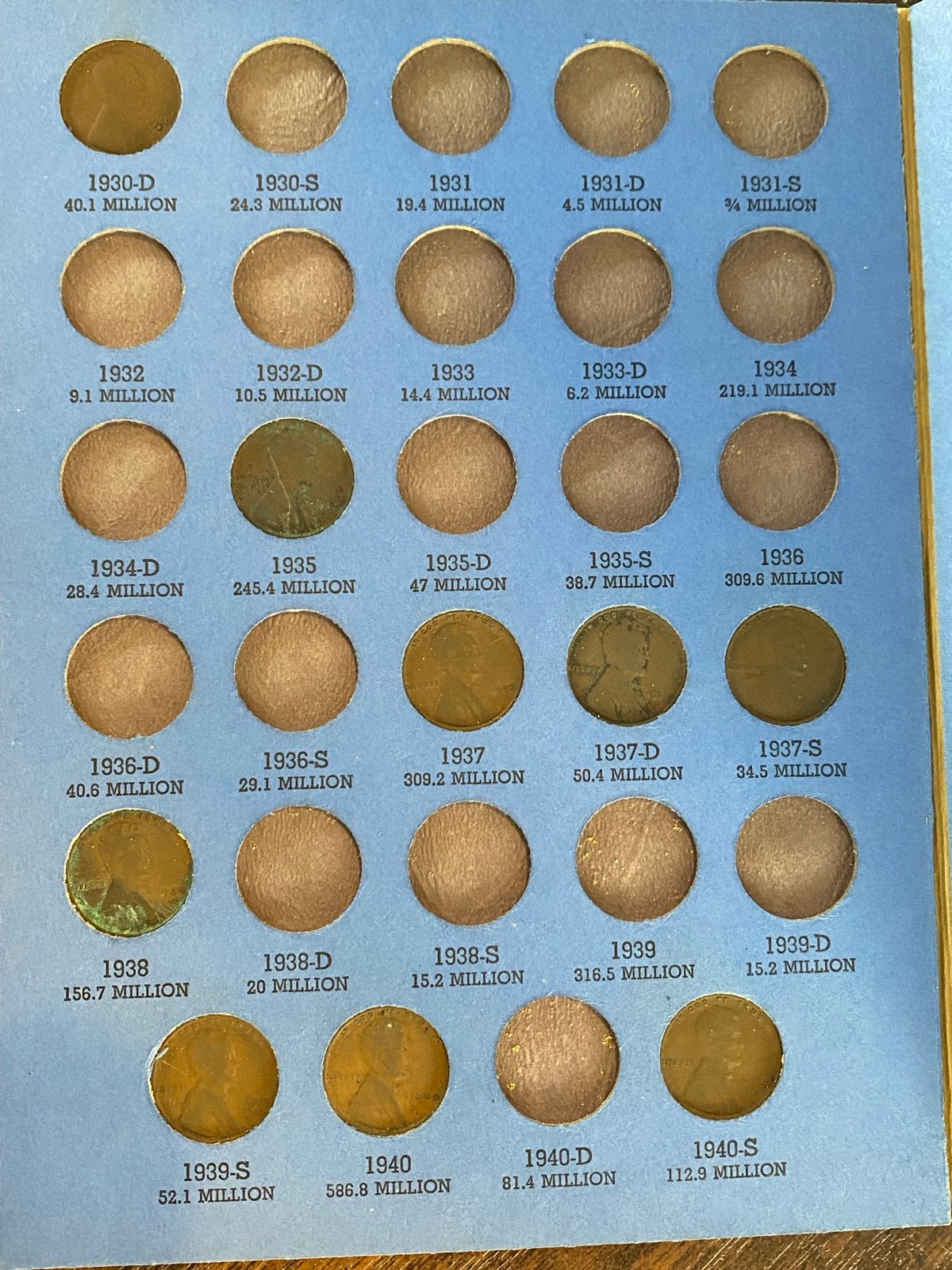 Lot of 14 wheat pennies