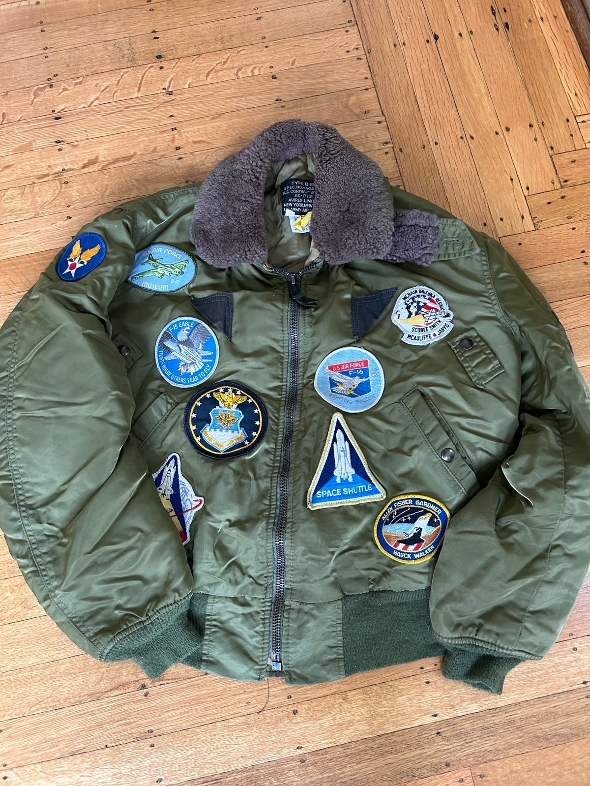 US Top Gun Army Vintage Puffer Bomber Jacket