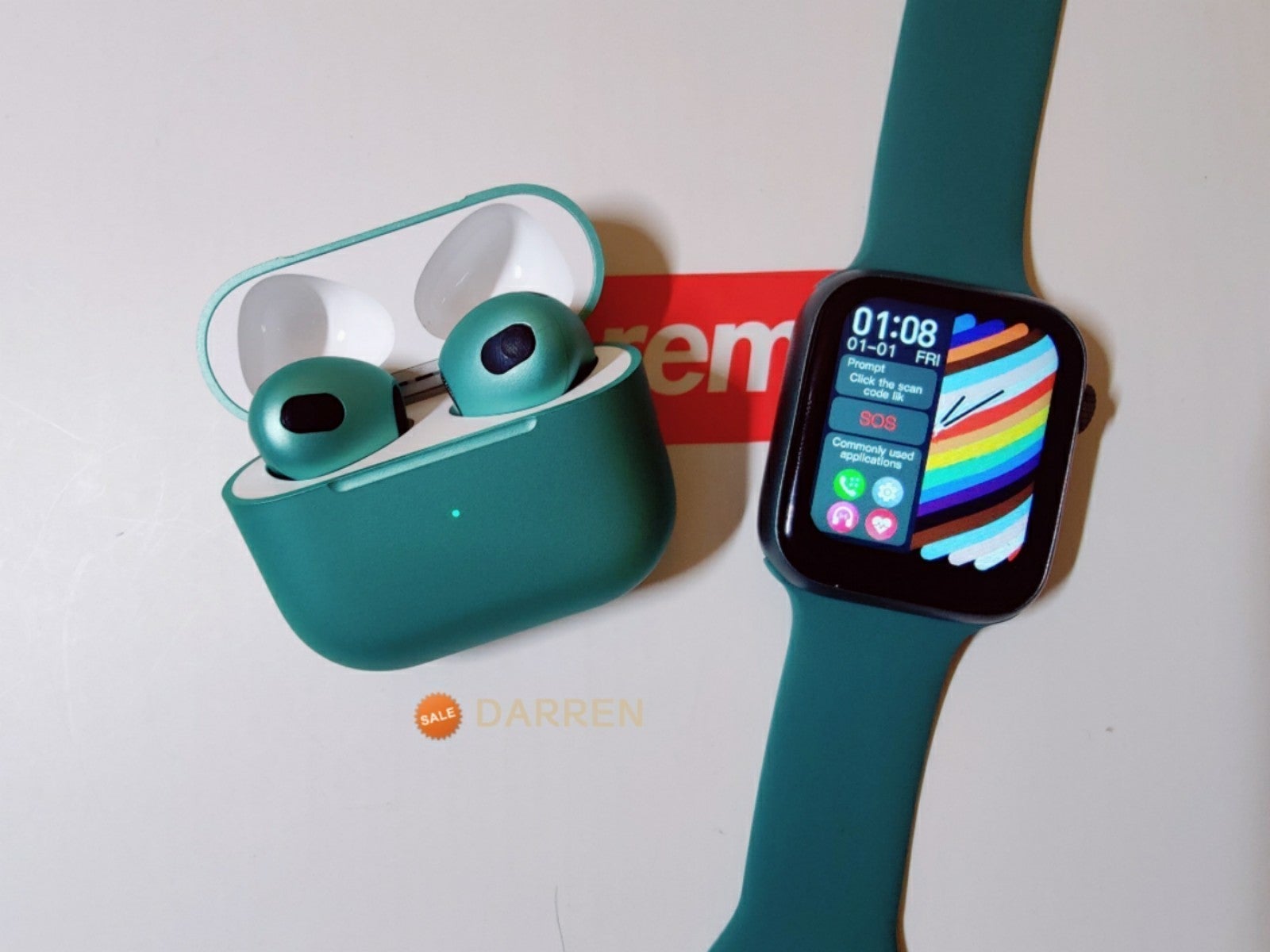 Smart Watch Bluetooth Call Fitness Tracker+Bluetooth Wireless Earbuds