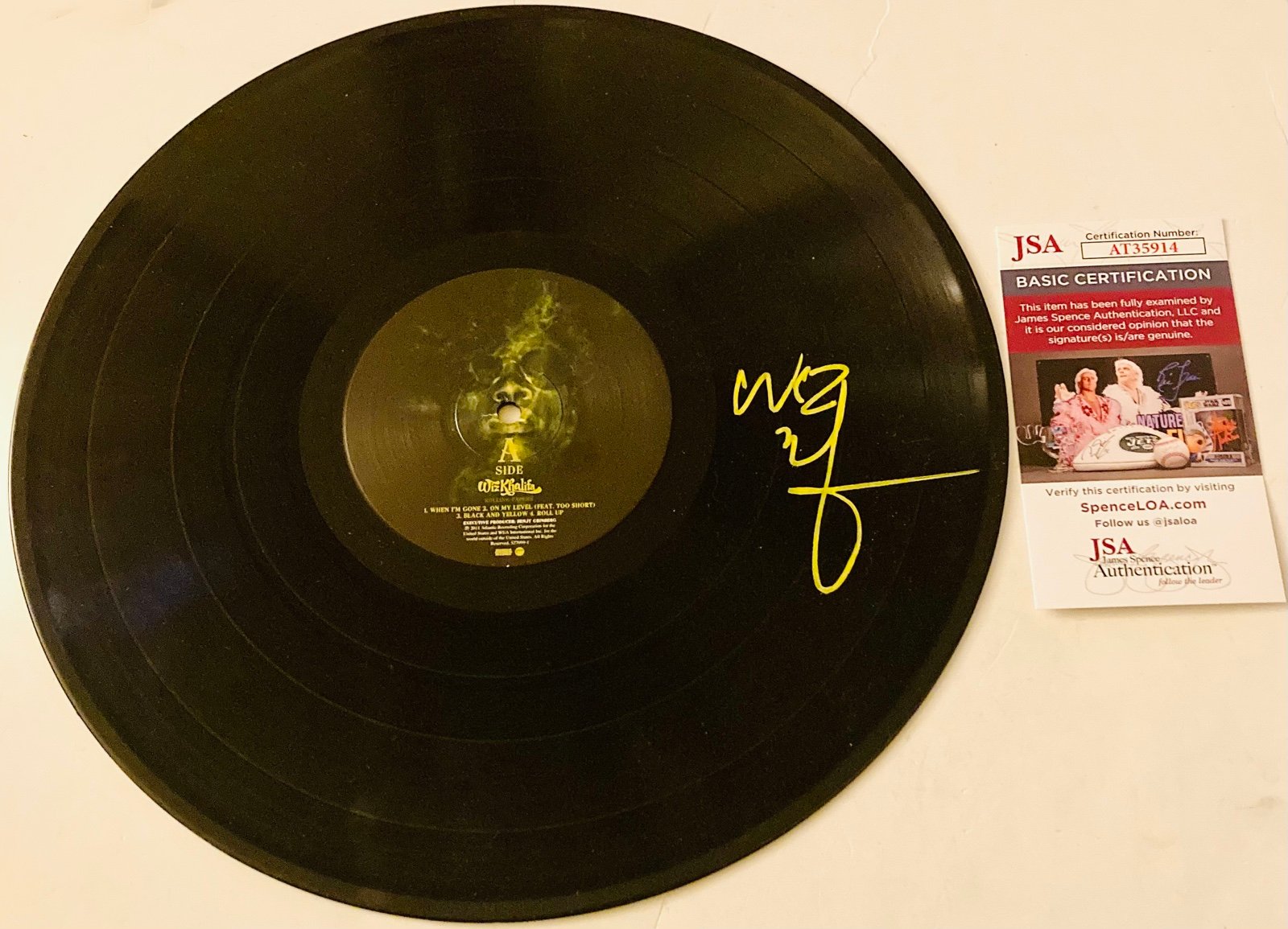 WIZ KHALIFA RAPPER SIGNED AUTOGRAPHED ROLLING PAPERS VINYL ALBUM JSA COA RARE!