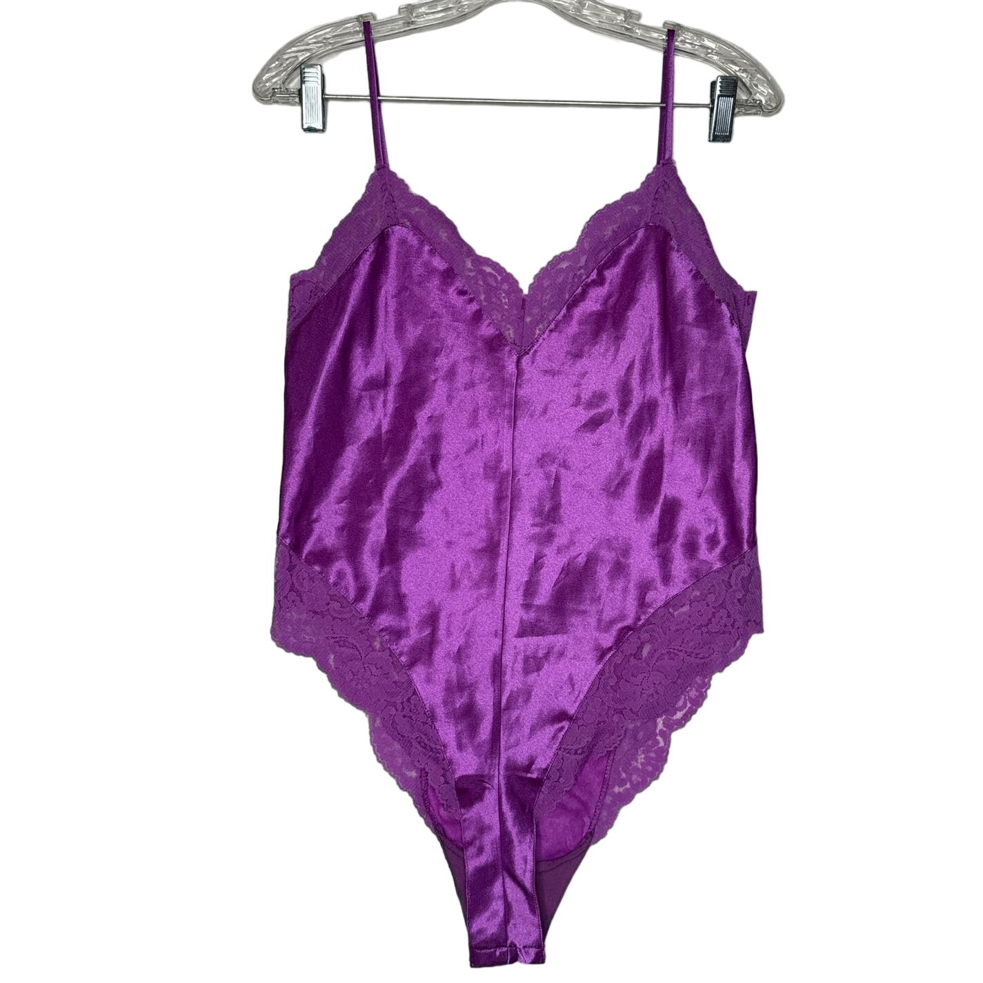Vintage Delicates Bodysuit TeddySexy purple lace size small