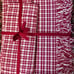 New set of 8 vintage 4 cloth table napkins 4 placemats red and white