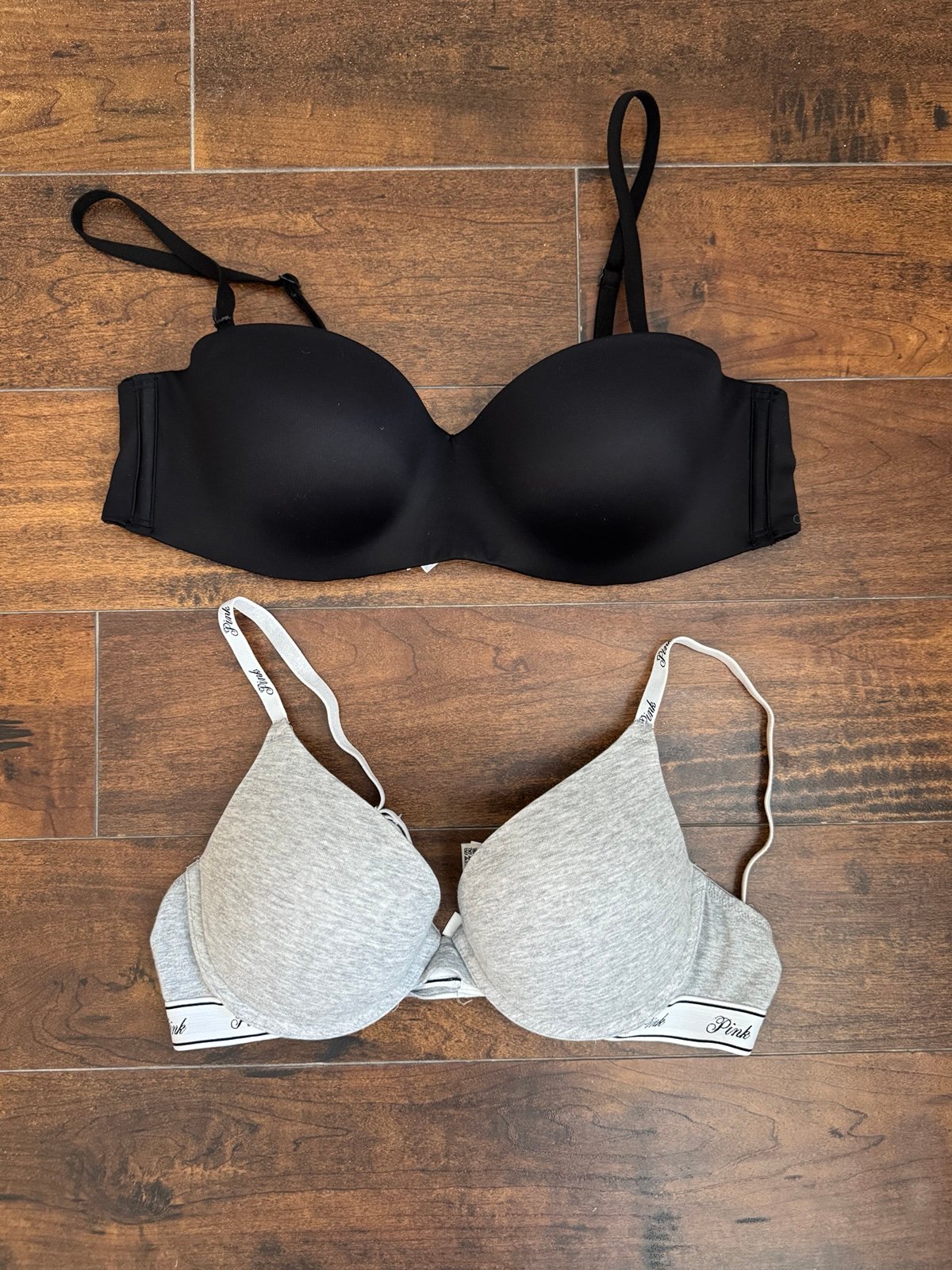 Pair of PINK Push-Up Bras Size 36B