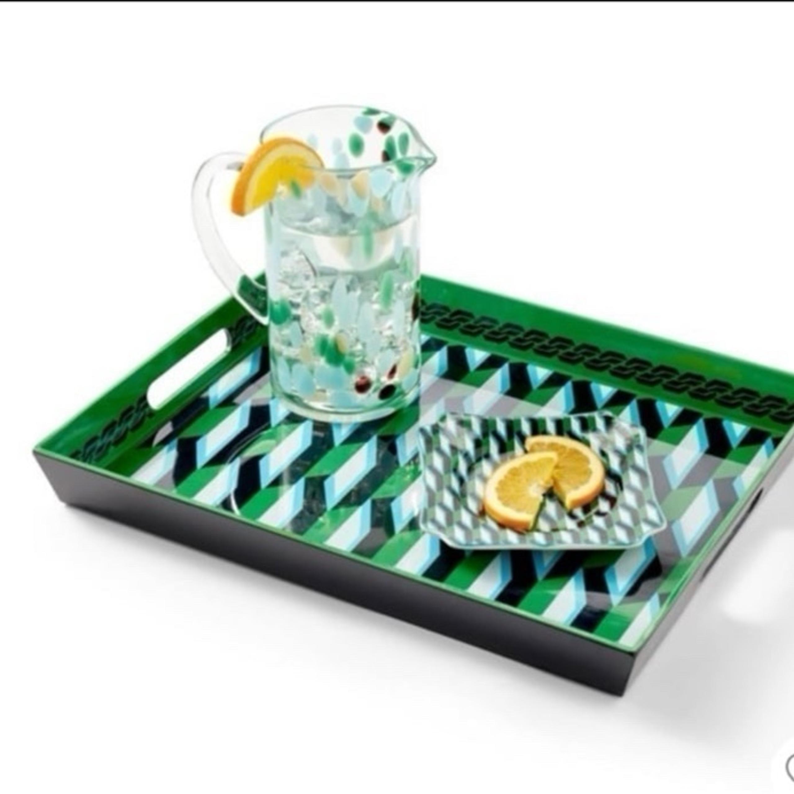 DVF Diane Von Furstenberg x Target Arrow Geo Green Melamine Tray