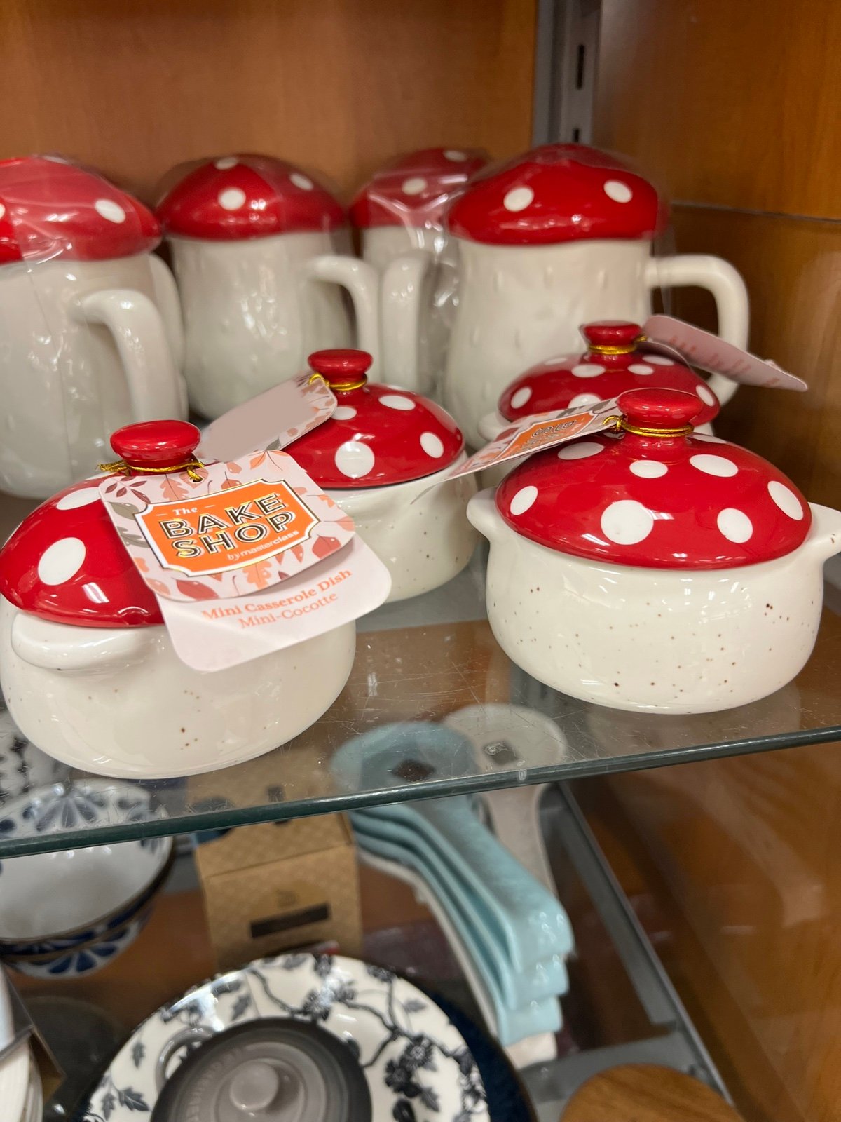 New Bakeshop Mushroom Fall Mini Casserole Baking Dishes Set of 4