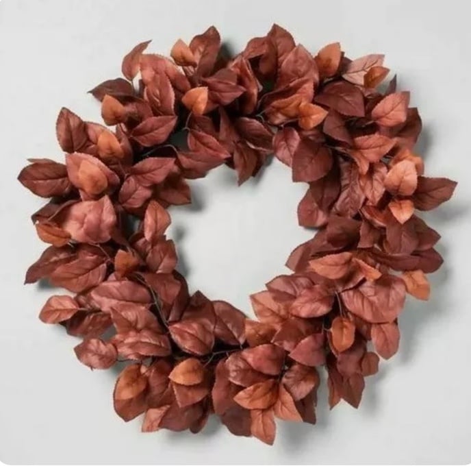 Threshold with Studio McGee Faux Leaves Artificial Fall Wreath