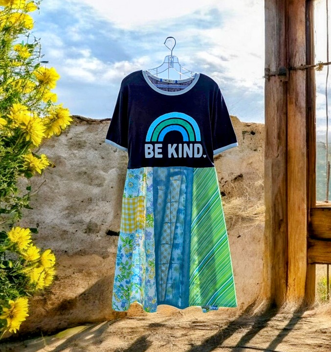 Upcycled Be Kind Tee Dress XL