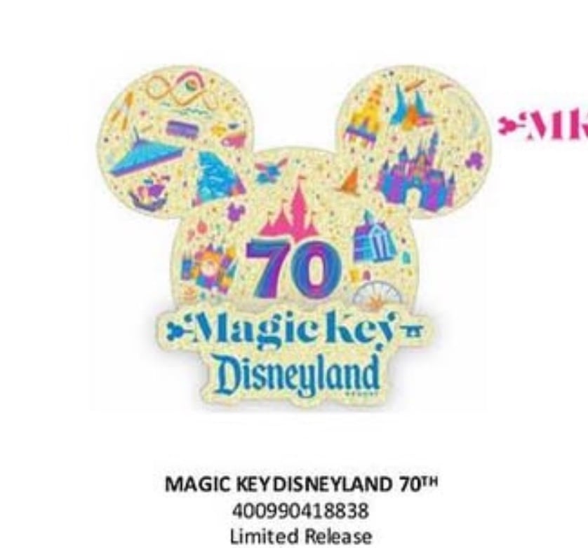 Disneyland 70th Anniversary Magic Key pin limited release