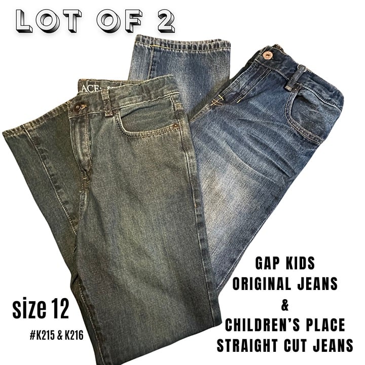 Like New 2 pairs of jeans - GAP & Children's Place Straight Cut Jeans size 12