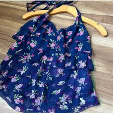 A&F Floral Chiffon Halter