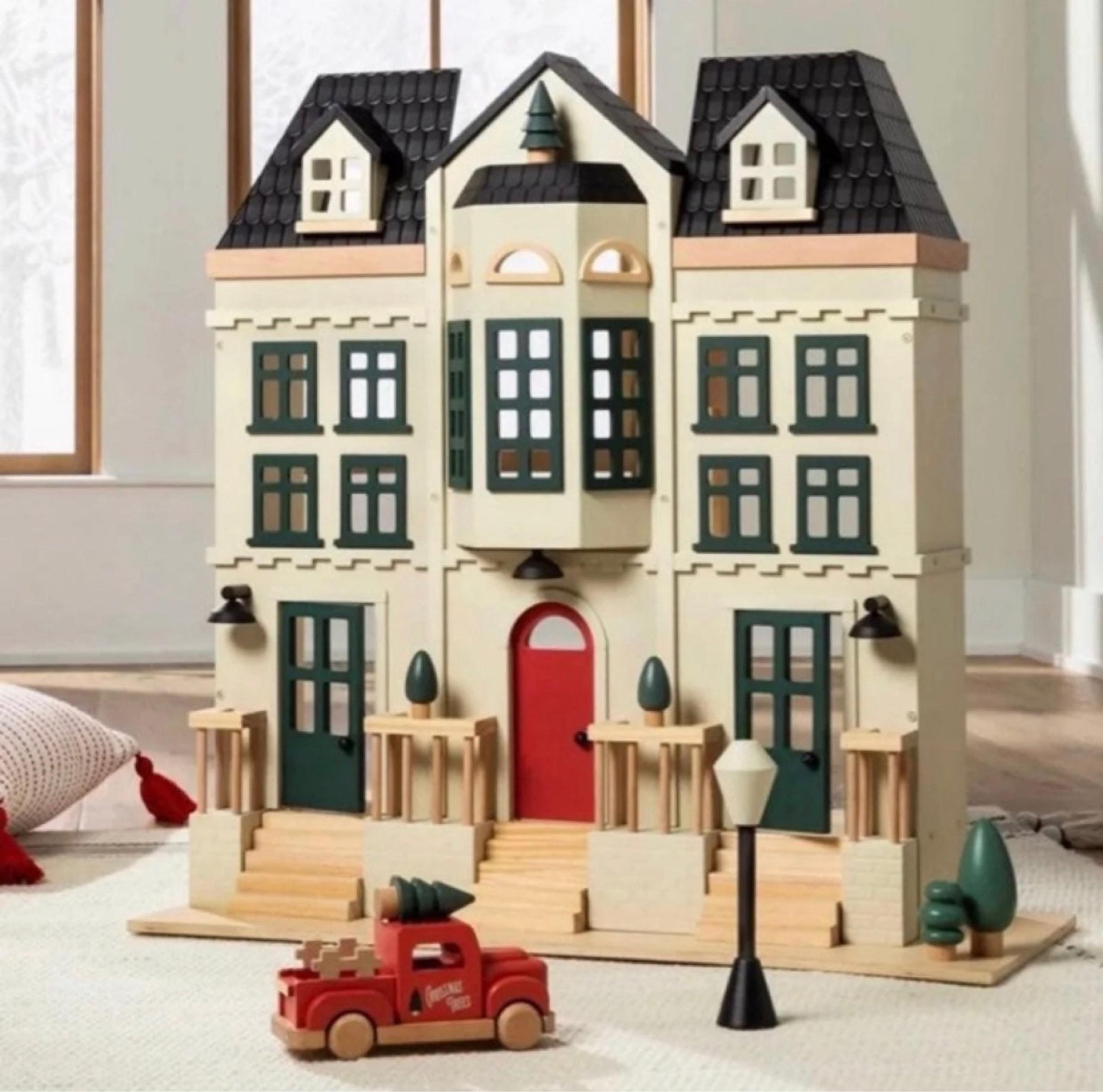 Hearth And Hand With Magnolia Wooden Toy 3 Story Doll House
