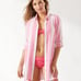 Tommy Bahama Size Small Rugby Beach Stripe Linen-Blend Boyfriend Shirt, NWT,110