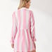 Tommy Bahama Size Small Rugby Beach Stripe Linen-Blend Boyfriend Shirt, NWT,110