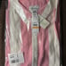 Tommy Bahama Size Small Rugby Beach Stripe Linen-Blend Boyfriend Shirt, NWT,110