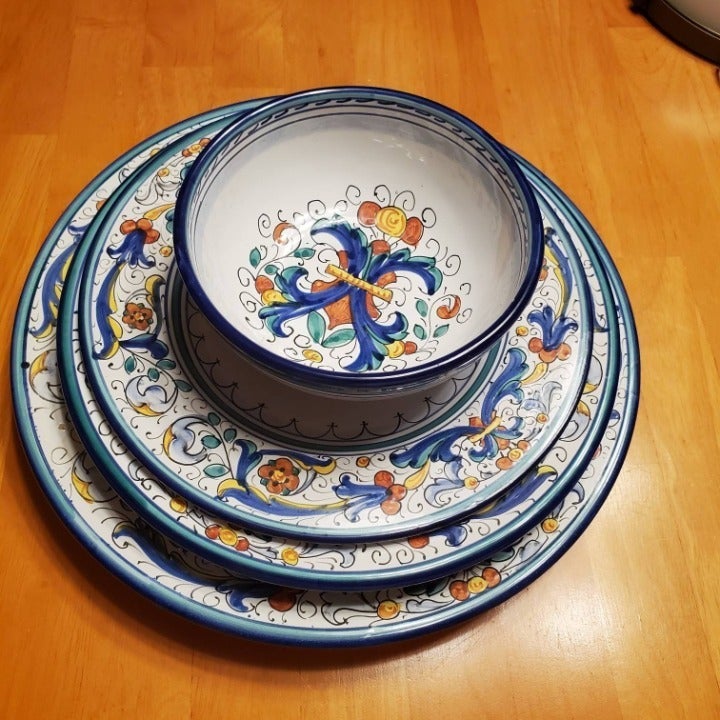 Ceramica Italy Hand Painted Maiolica 4 P
