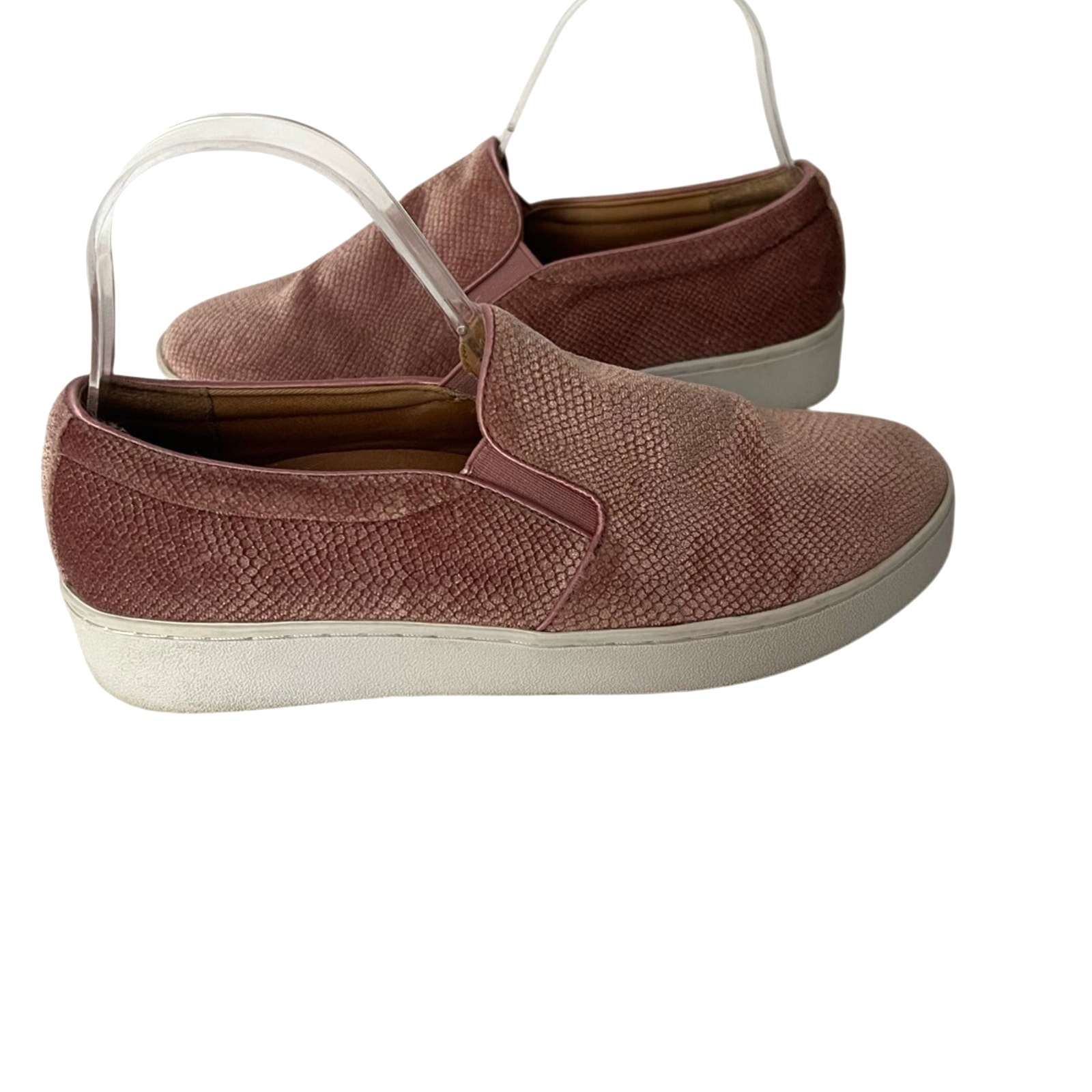 Vionic Women's Splendid Midi Velvet Casual Slip On Comfort Sneakers Pink Size 7