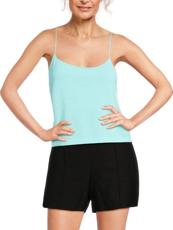 Vince. Ribbed Spaghetti Strap Top