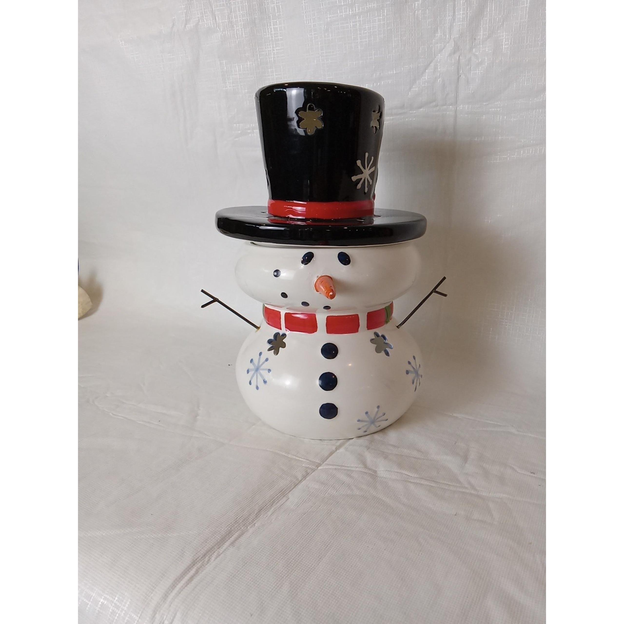 2013 Yankee Candle Tea Light Illuminator Wax Tart Warmer Christmas Snowman RARE