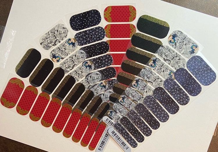 LIMITED EDITION Wonder Woman nail wraps by Jamberry (4 strip, 32 piece set)