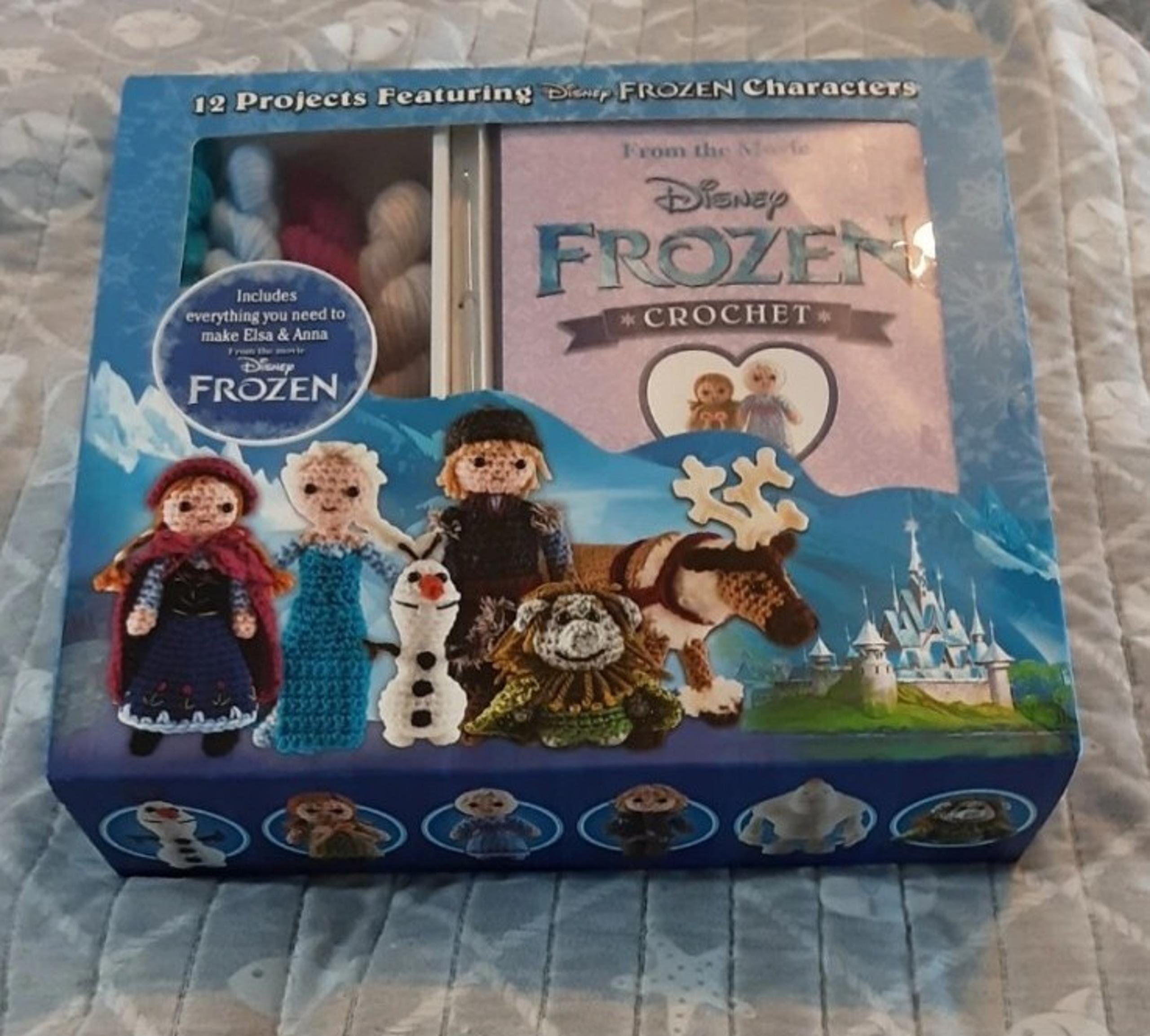 Disney Frozen Crochet kit 12 projects featuring Anna & Elsa Everything Included